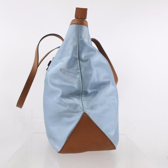 Michael Kors Blue Brown Tote Shoulder Handbag - Picture 2 of 8